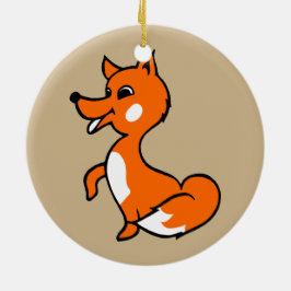 Cartoon Fox Keramikornament