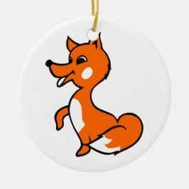 Cartoon Fox Keramikornament