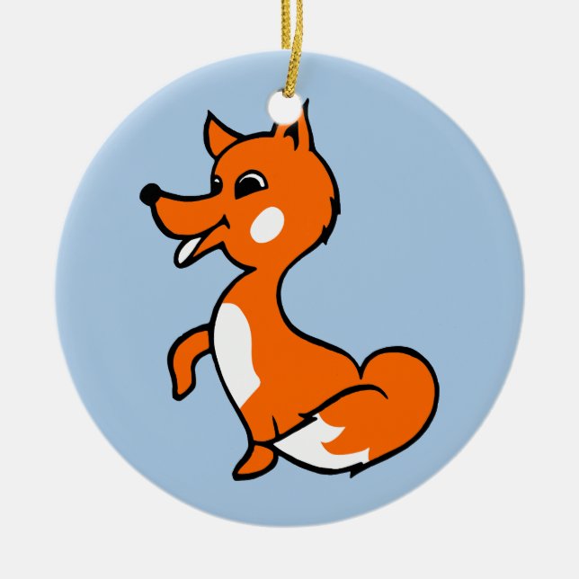 Cartoon Fox Keramikornament (Vorne)