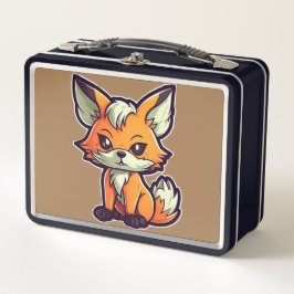 CARTOON FOX METALL BROTDOSE