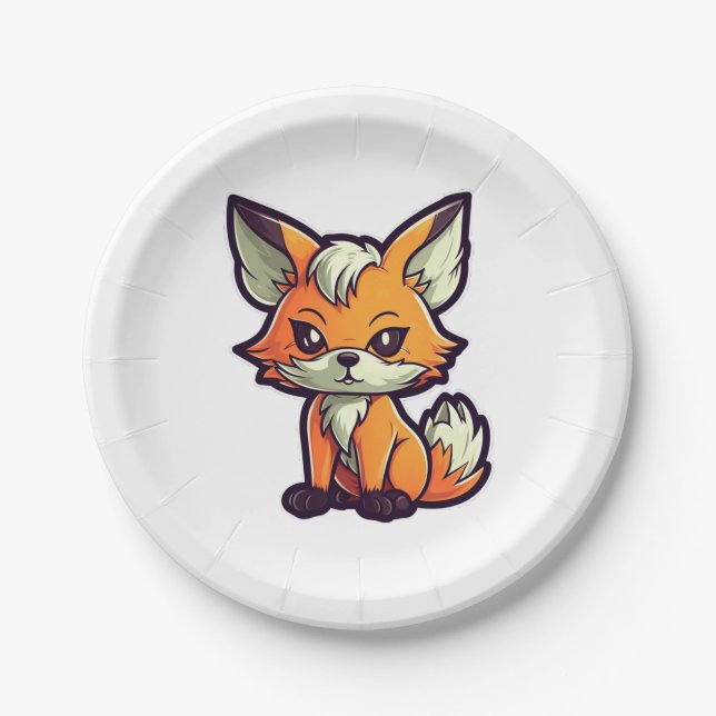 CARTOON FOX PAPPTELLER (Vorderseite)