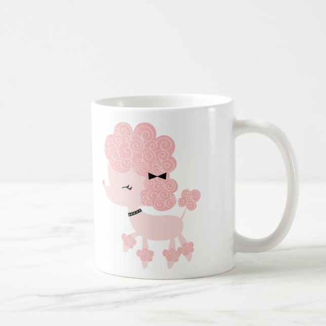 Cartoon-Franzose-Pudel Kaffeetasse (Rechts)