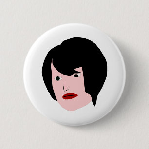 Cartoon Frau Button
