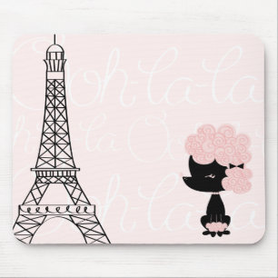 Cartoon French Poodle Mousepad