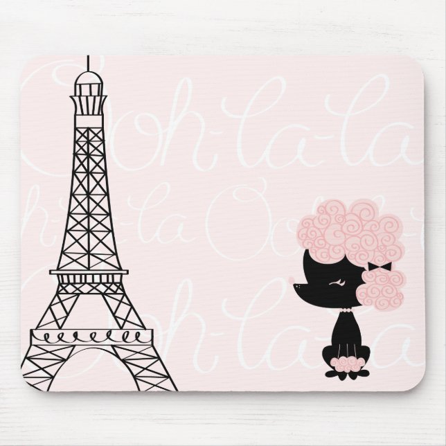 Cartoon French Poodle Mousepad (Vorne)