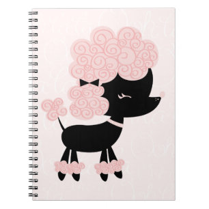Cartoon French Poodle Notizblock