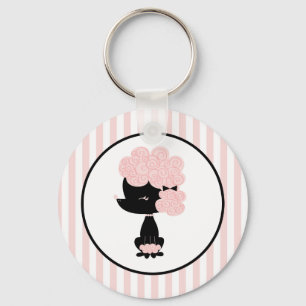 Cartoon French Poodle Schlüsselanhänger
