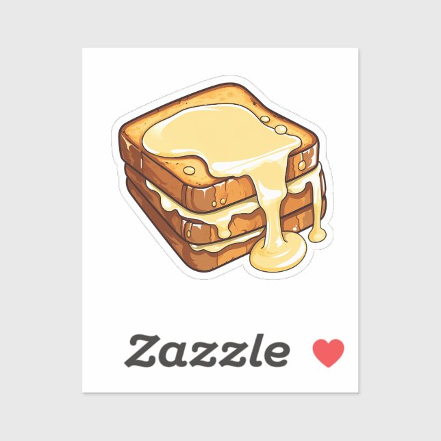 Cartoon french toast aufkleber (Blatt)
