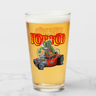 Cartoon frisierte Auto Glas