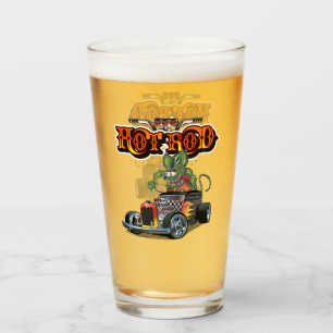 Cartoon frisierte Auto Glas