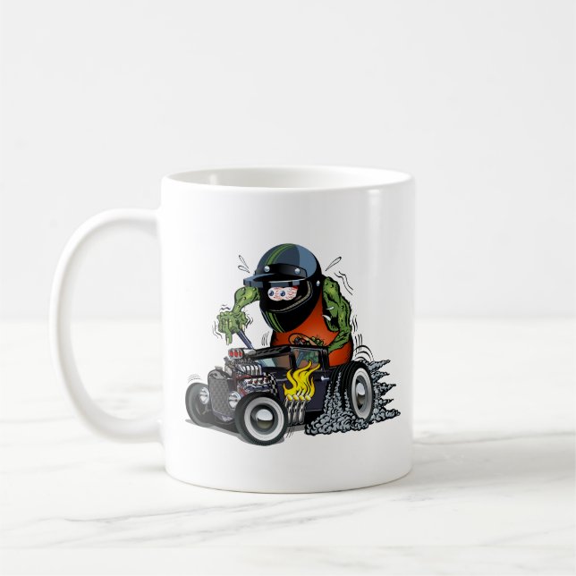 Cartoon frisierte Auto Kaffeetasse (Links)