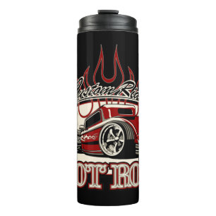 Cartoon frisierte Auto Thermosbecher