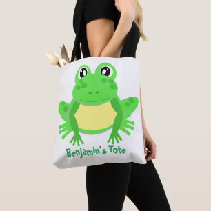 Cartoon Frog Green Niedlich Tasche