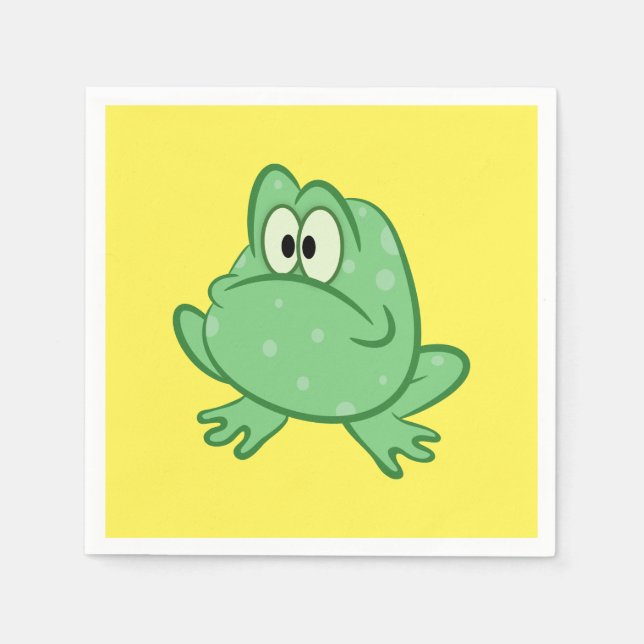 Cartoon Frog Serviette (Vorderseite)