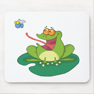 Cartoon-Frosch-anziehende Fliege Mousepad