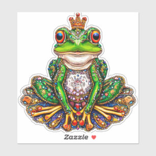 Cartoon Frosch Aufkleber