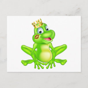 Cartoon Froschprinz Postkarte