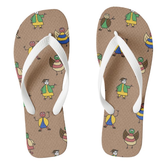 Cartoon-Fun-Familie für jede Farbe Flip Flops (Fußbett)