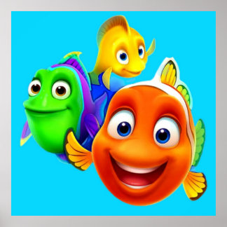 Cartoon-Fun-Play-Guppies Poster