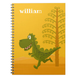Cartoon Funny Dinosaur Jurassic Woodland Notizblock