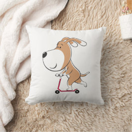 Cartoon Funny Doppy Puppy Kick Scooter Kids' Kissen