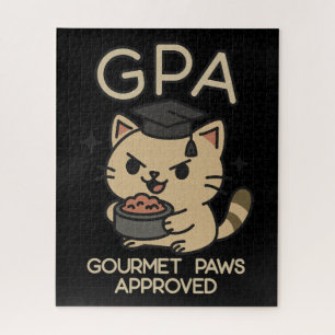 Cartoon Funny Scholar Cat Tunes Paws