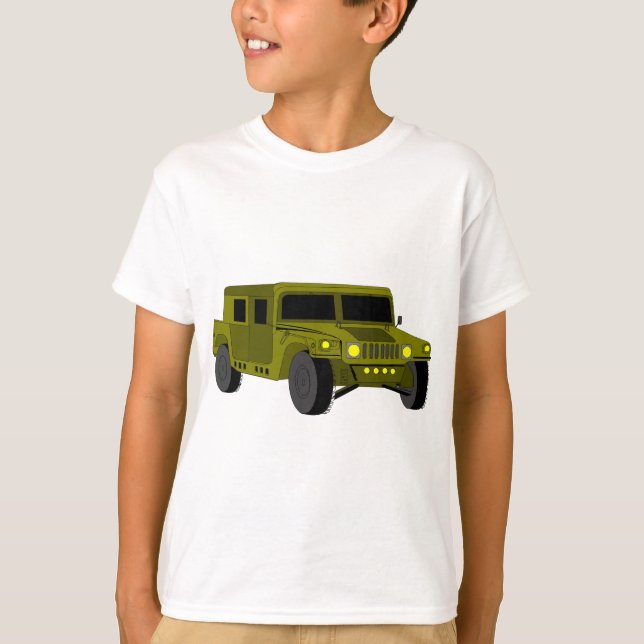 Cartoon für Armeetruck Zeichnend T-Shirt (Vorderseite)