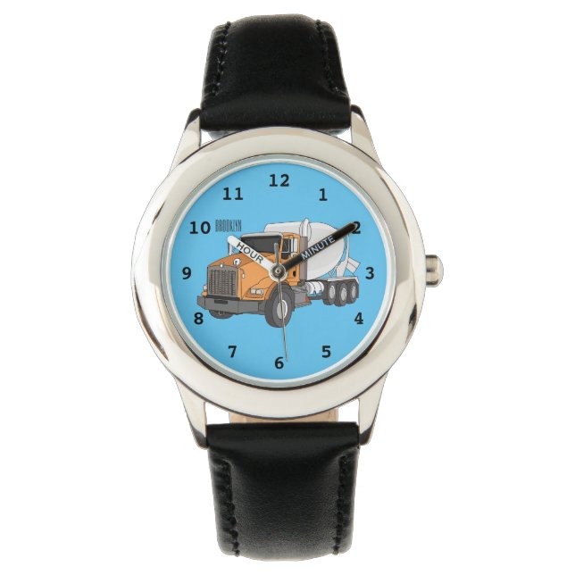 Cartoon für Betonmischer Armbanduhr (Vorderseite)
