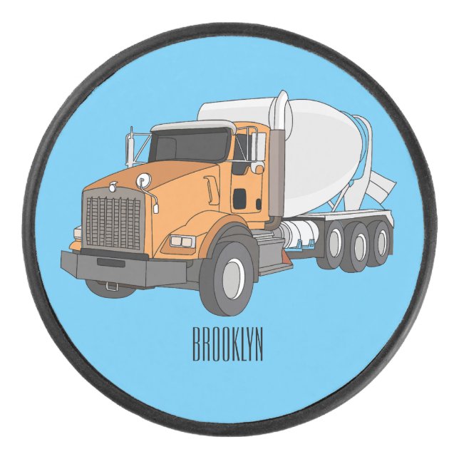 Cartoon für Betonmischer Eishockey Puck (Vorderseite)