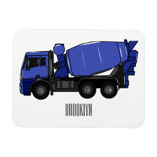 Cartoon für Betonmischfahrzeuge Magnet