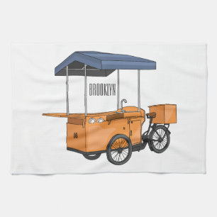Cartoon für Bike-Food-Karren Geschirrtuch