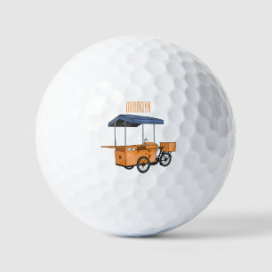 Cartoon für Bike-Food-Karren Golfball