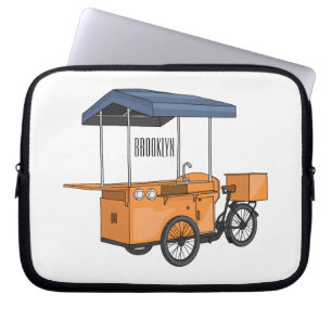 Cartoon für Bike-Food-Karren Laptopschutzhülle