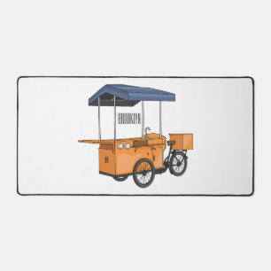 Cartoon für Bike-Food-Karren Schreibtischunterlage