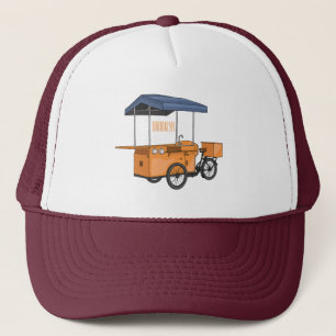 Cartoon für Bike-Food-Karren Truckerkappe