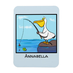 Cartoon für die Fischerei Magnet