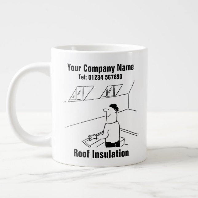 Cartoon für die Roof-Isolierung Jumbo-Tasse (Links)