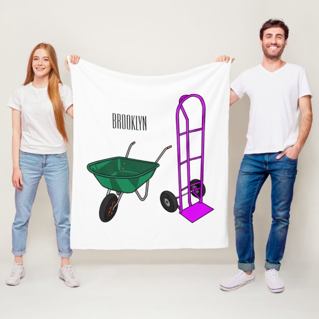 Cartoon für die Schubkarre und den Handwagen Fleecedecke (Beispiel)