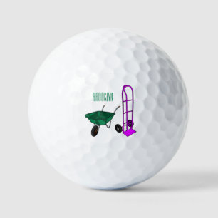 Cartoon für die Schubkarre und den Handwagen Golfball