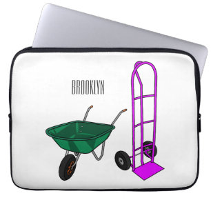 Cartoon für die Schubkarre und den Handwagen Laptopschutzhülle