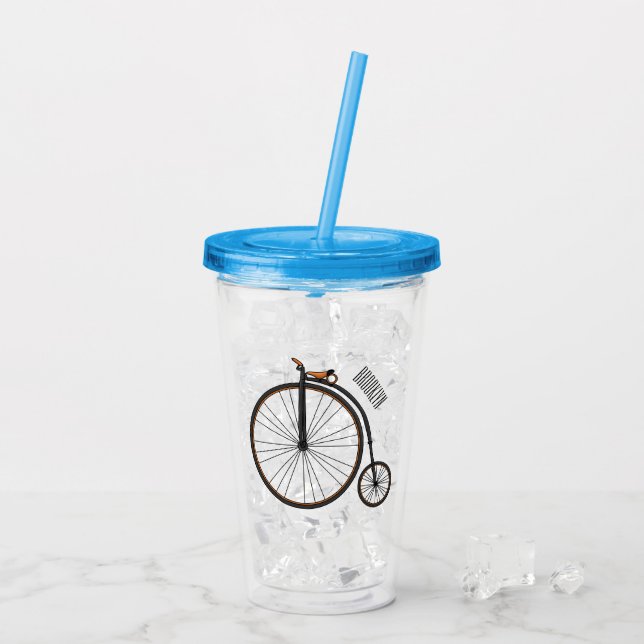 Cartoon für Fahrräder Acryltrinkbecher (Rückseite Ice)