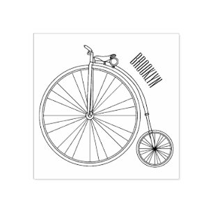 Cartoon für Fahrräder Gummistempel