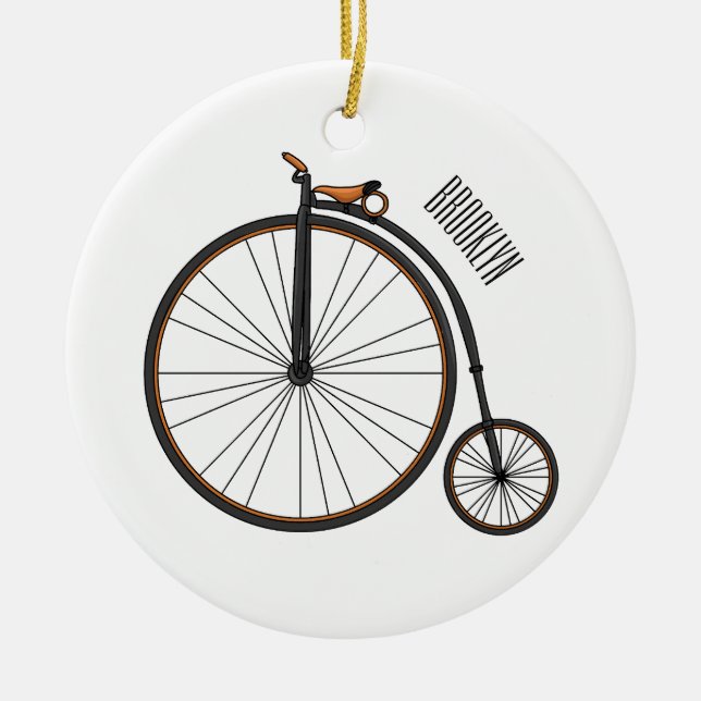 Cartoon für Fahrräder Keramik Ornament (Vorne)