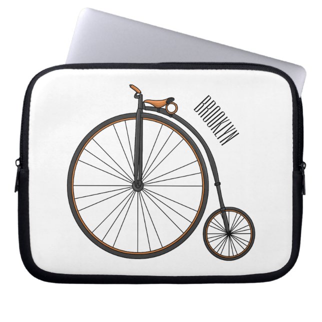 Cartoon für Fahrräder Laptopschutzhülle (Vorderseite)