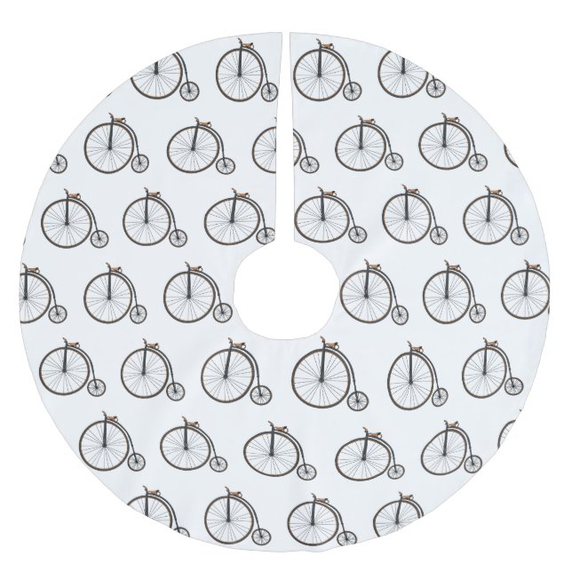 Cartoon für Fahrräder Polyester Weihnachtsbaumdecke (Vorderseite)