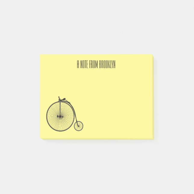 Cartoon für Fahrräder Post-it Klebezettel (Vorderseite)