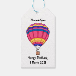 Cartoon für Heißluftballon Geschenkanhänger