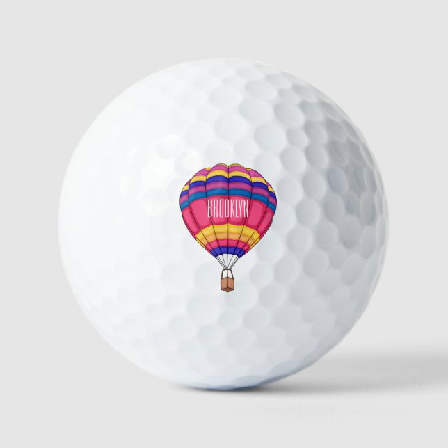 Cartoon für Heißluftballon Golfball (Vorderseite)