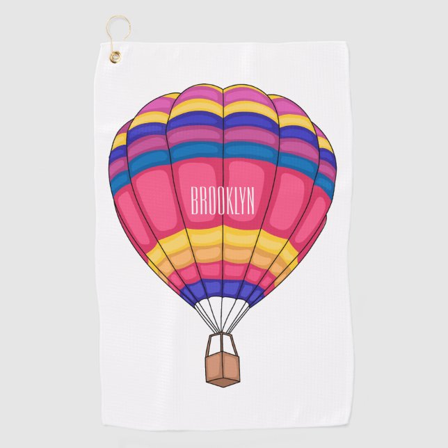 Cartoon für Heißluftballon Golfhandtuch (Vorderseite)