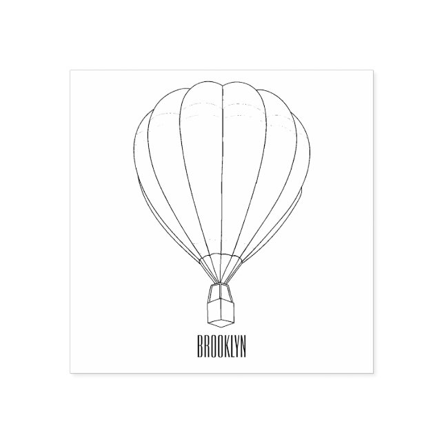 Cartoon für Heißluftballon Gummistempel (Prägung)